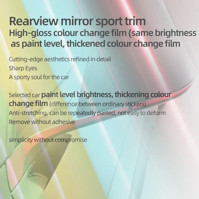 Rearview Mirror Trim Strip Decoration for Tesla Model 3 Highland / Model Y Juniper (2024) | PVC Cover