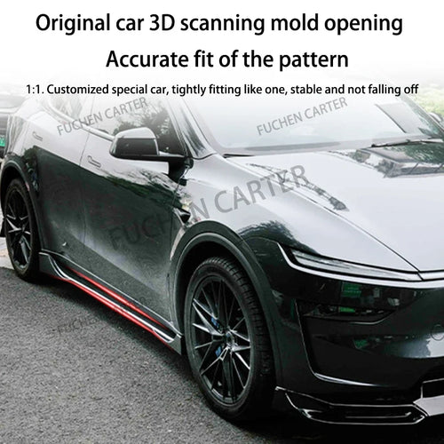 ABS Side Skirt Extension Body Kit for Tesla Model Y Juniper (2025) | Fast Aero Gloss Finish